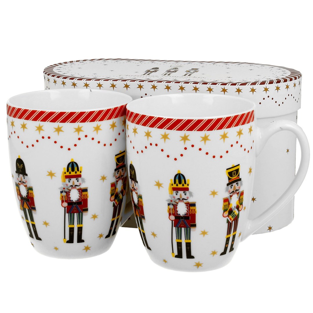 Porcelánový hrnček Christmas Nutcracker 360 ml sada 2ks