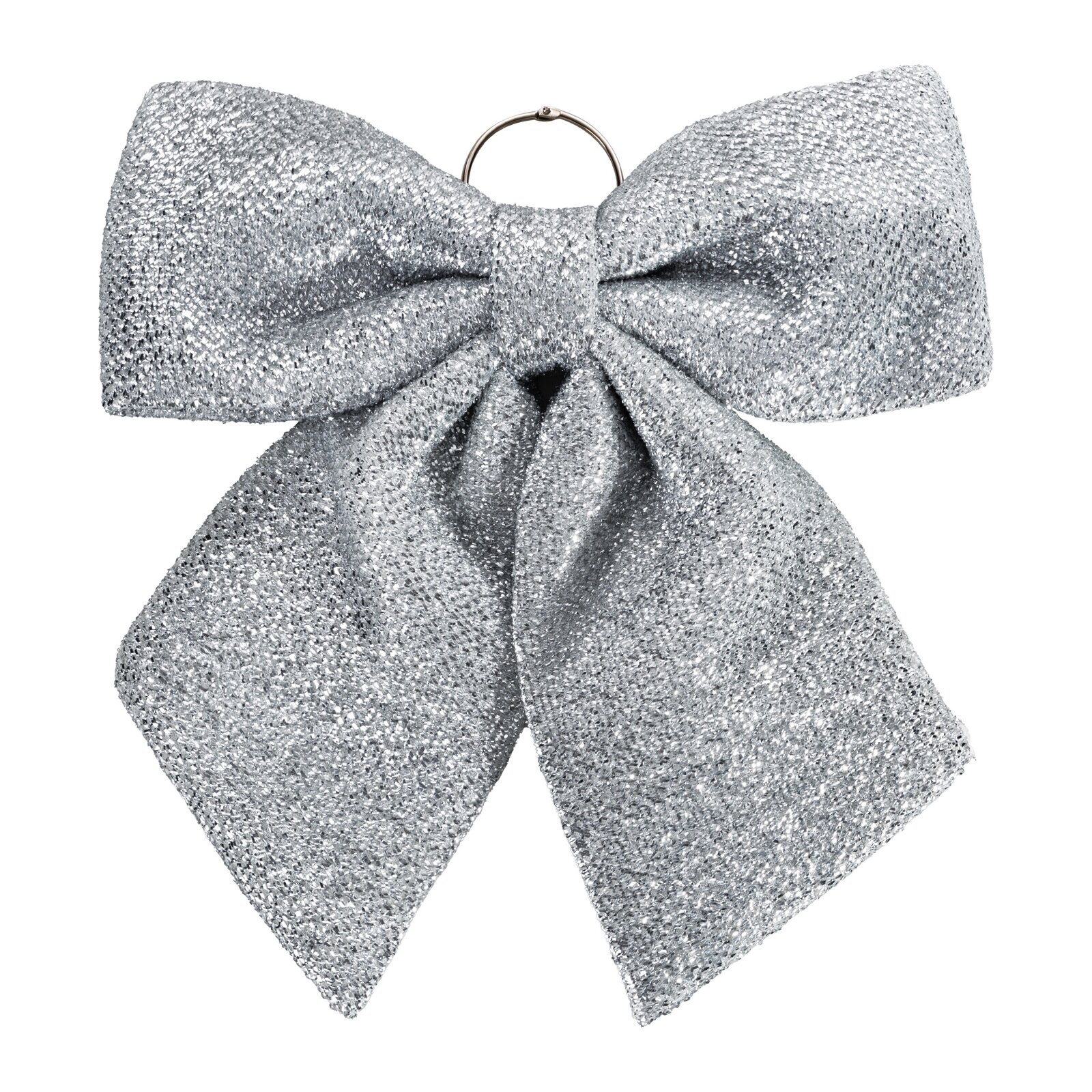 VIANOČNÁ DEKORÁCIA BOW SADA 12KS 34X34 CM STRIEBORNÁ