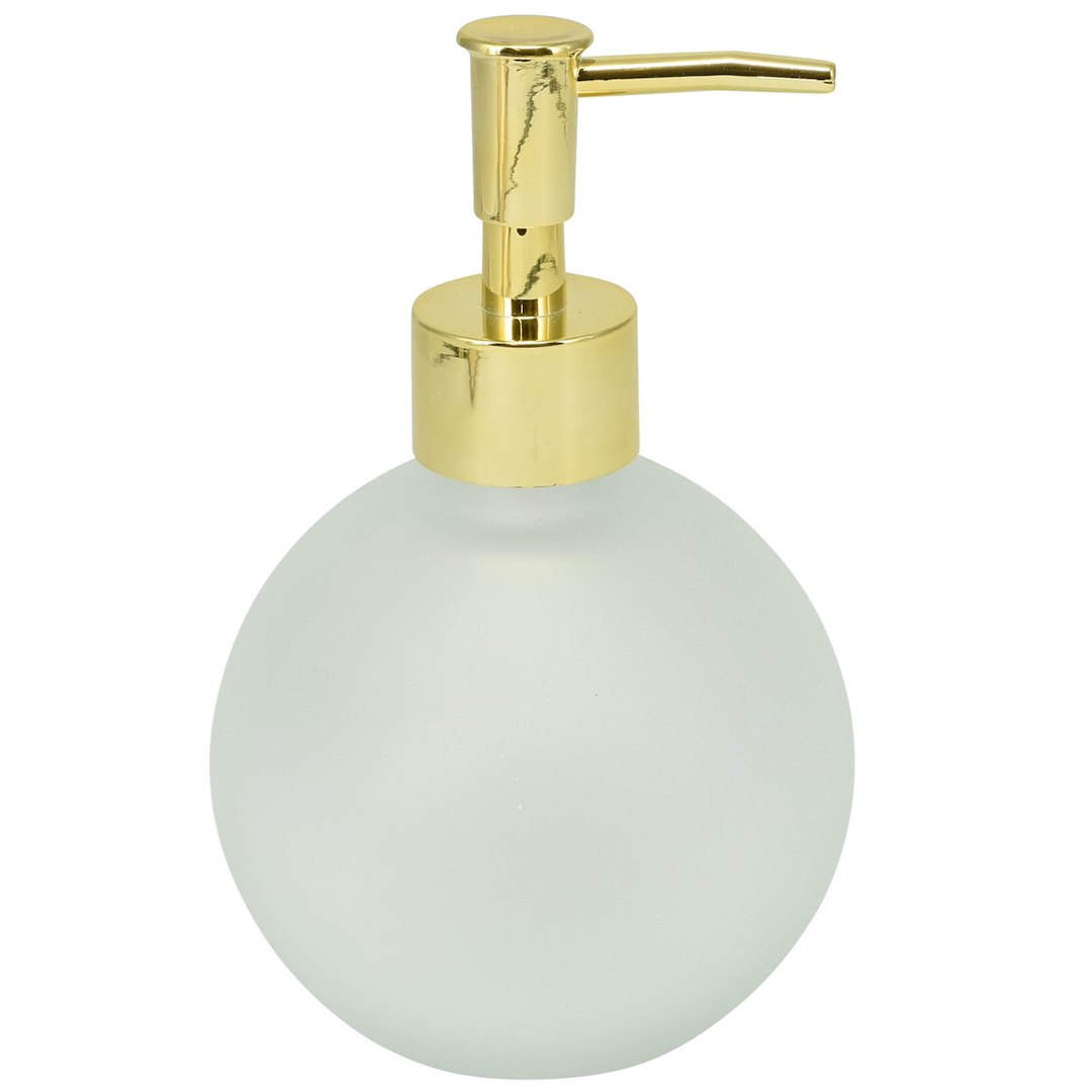 Dávkovač mydla Globe, biela/so zlatými prvkami, 400 ml