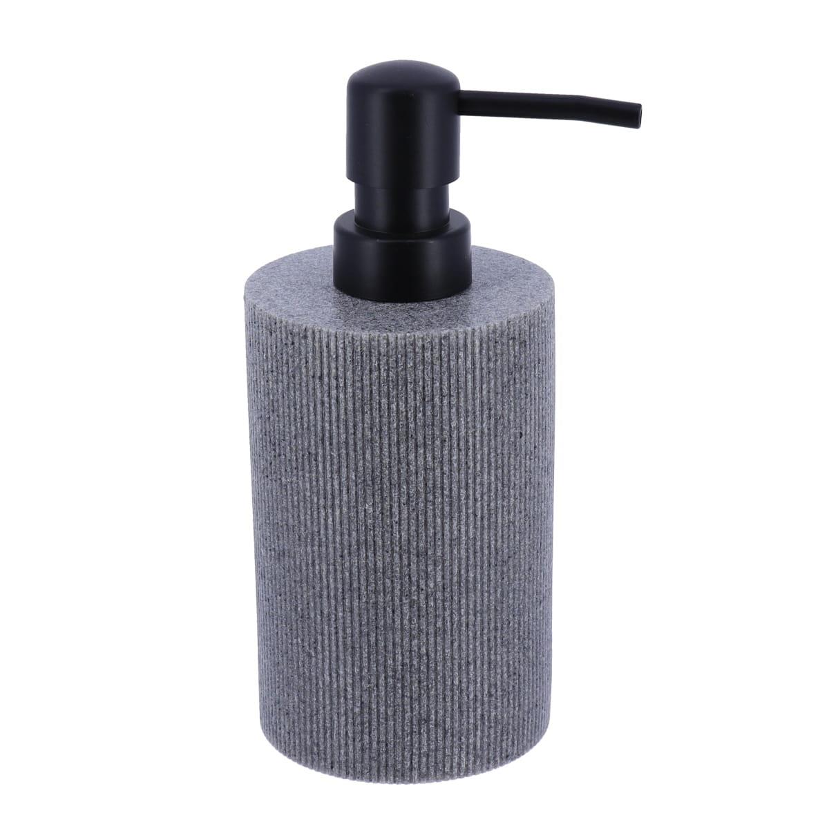 Dávkovač mydla Porzio, sivá/s čiernymi prvkami, 310 ml
