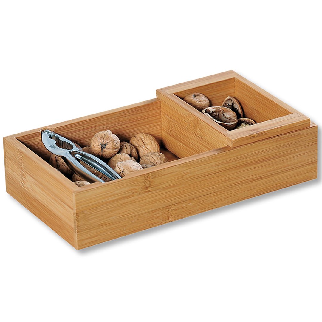 Drevený box na orechy s luskáčikom Nut, 30x16x7,5 cm