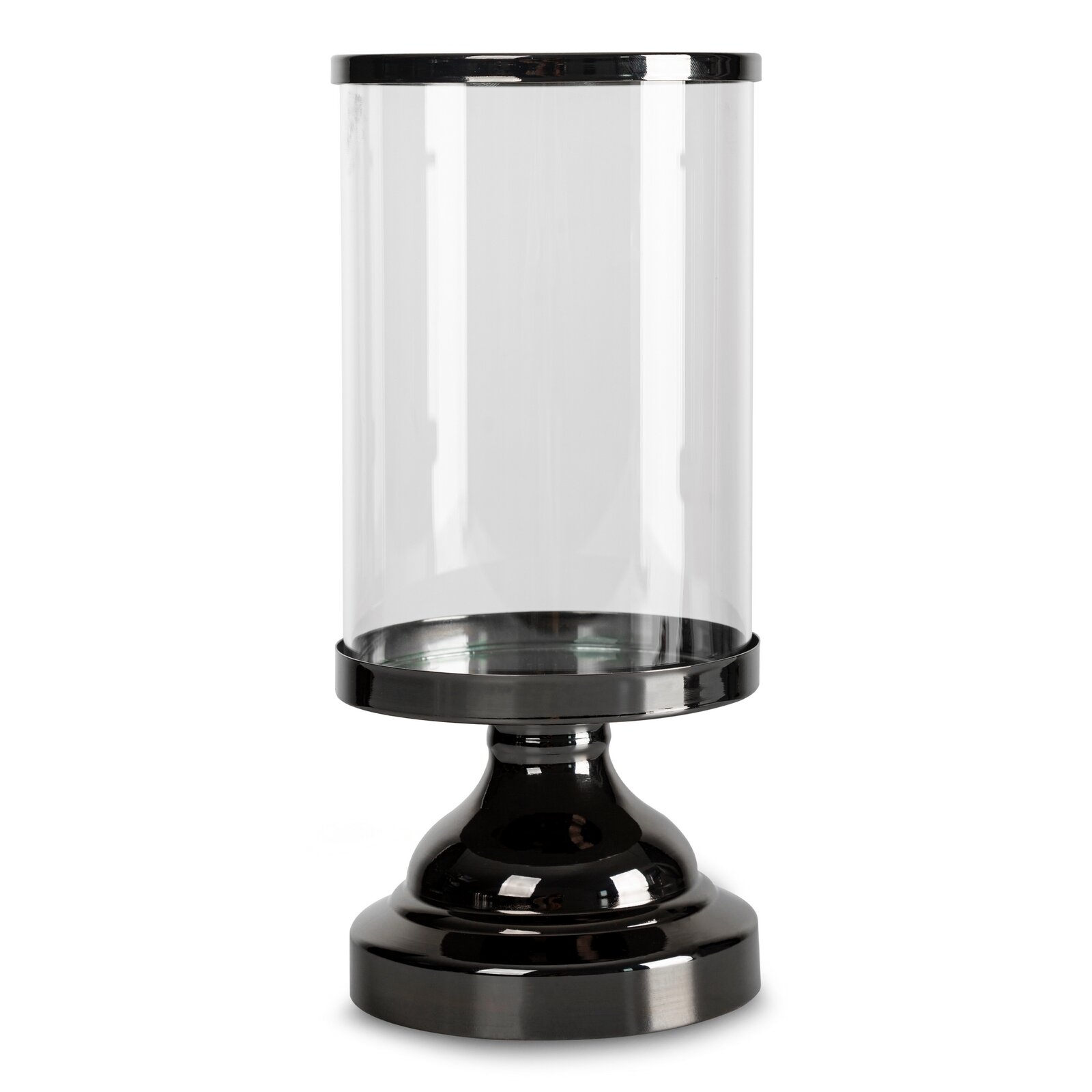 SKLENENÝ SVIETNIK AXEL (FI) 13X28 CM ČIERNA