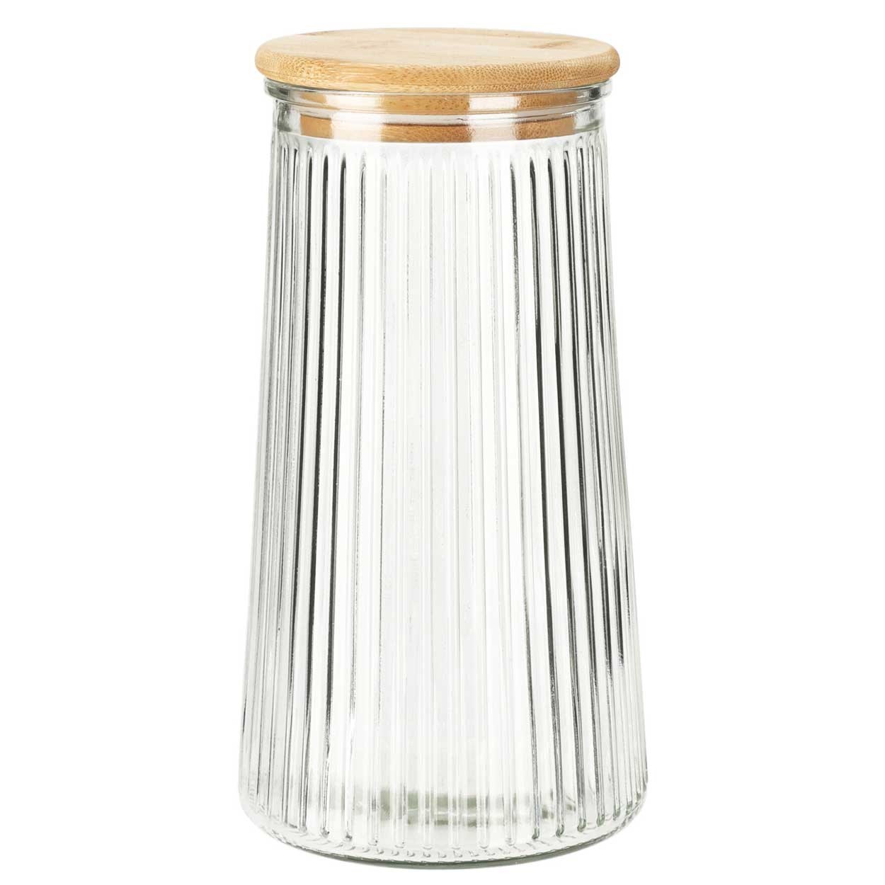 Sklenená nádoba na potraviny Ribbed 1400ml