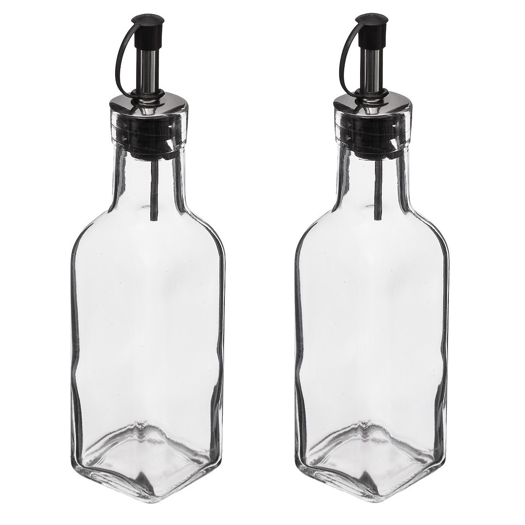 Sklenená fľaša na olej/ocot Twin 160 ml sada 2ks
