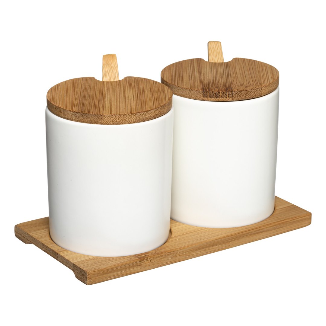 Porcelánová korenička s lyžičkou Duo sada 2ks