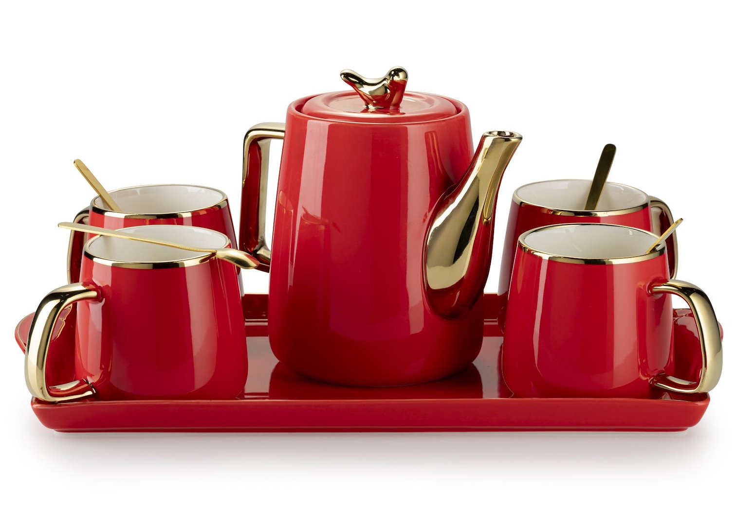 Čajový/kávový set Noah Red Gold