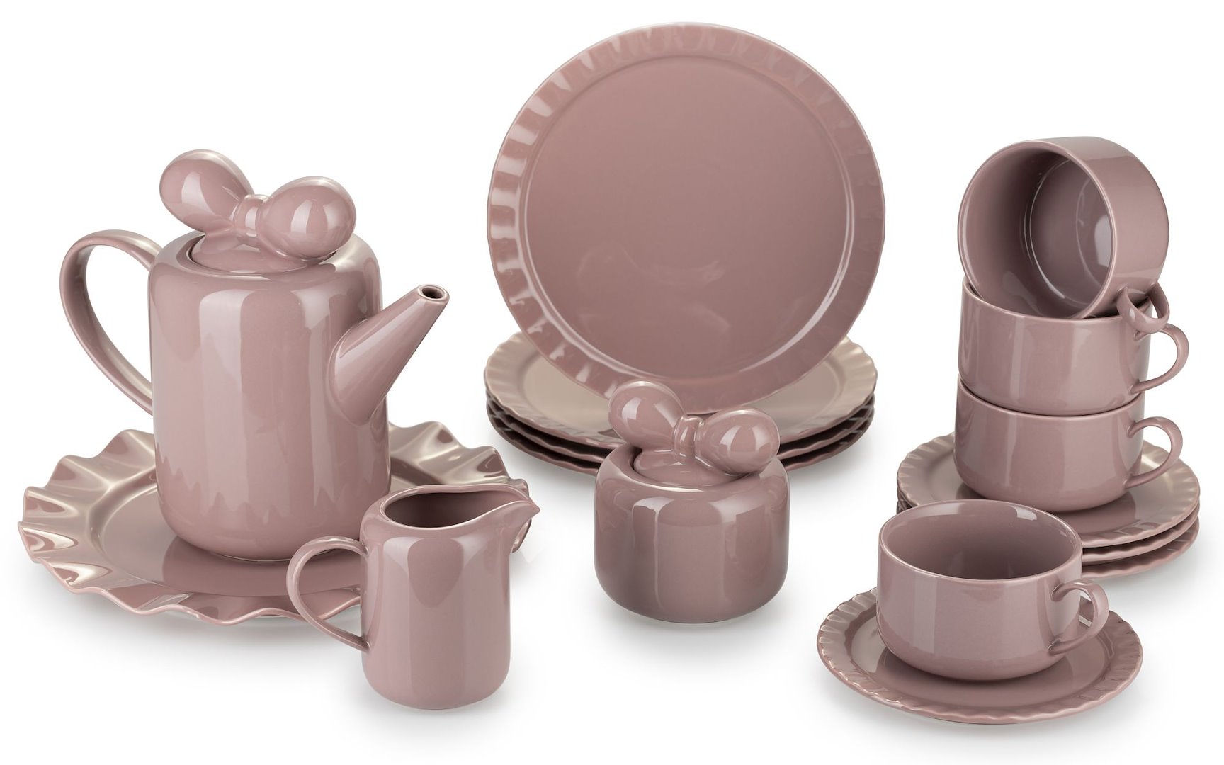 Čajový/kávový set Sofia Pink