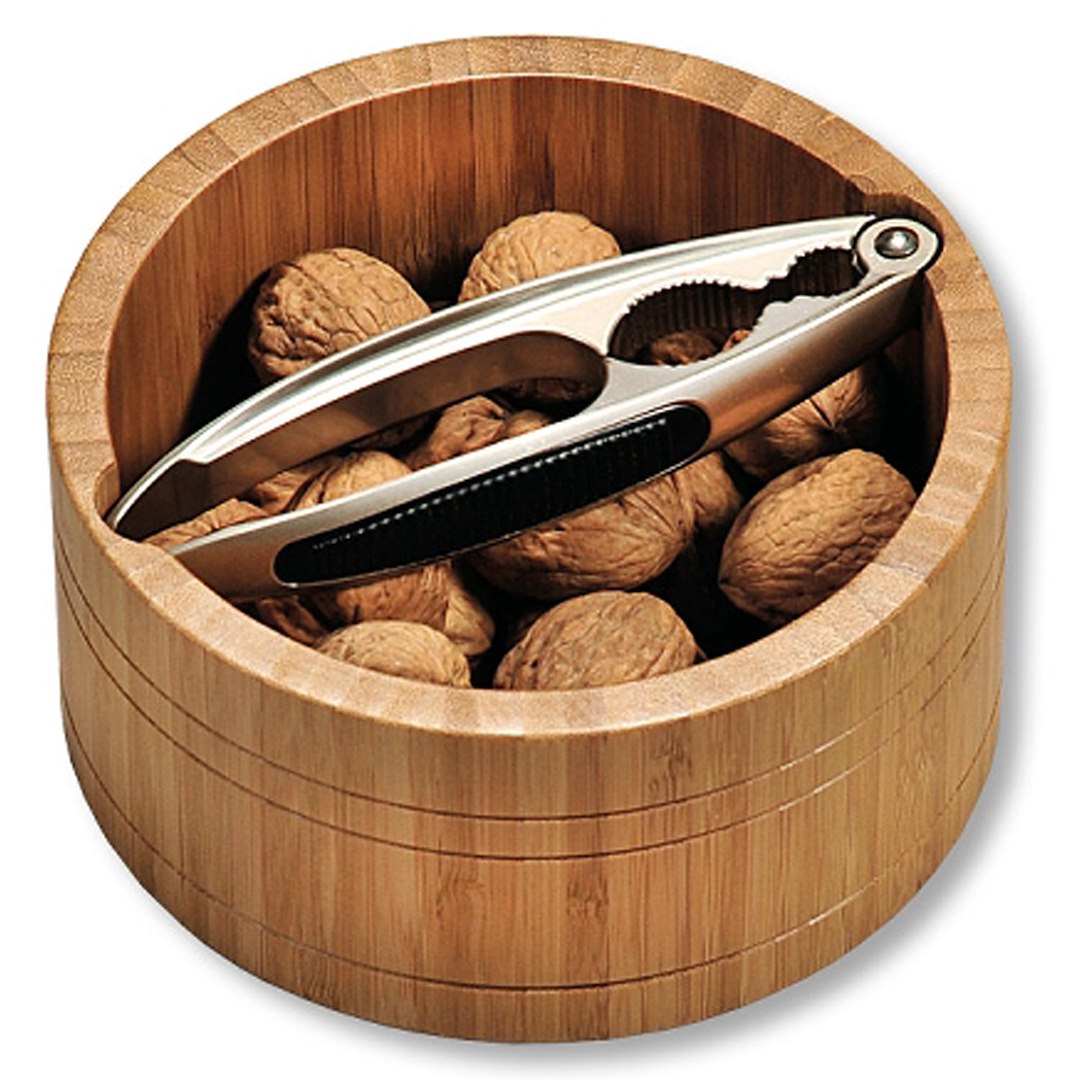 Drevená miska na orechy s luskáčikom Nuts, 17x7 cm
