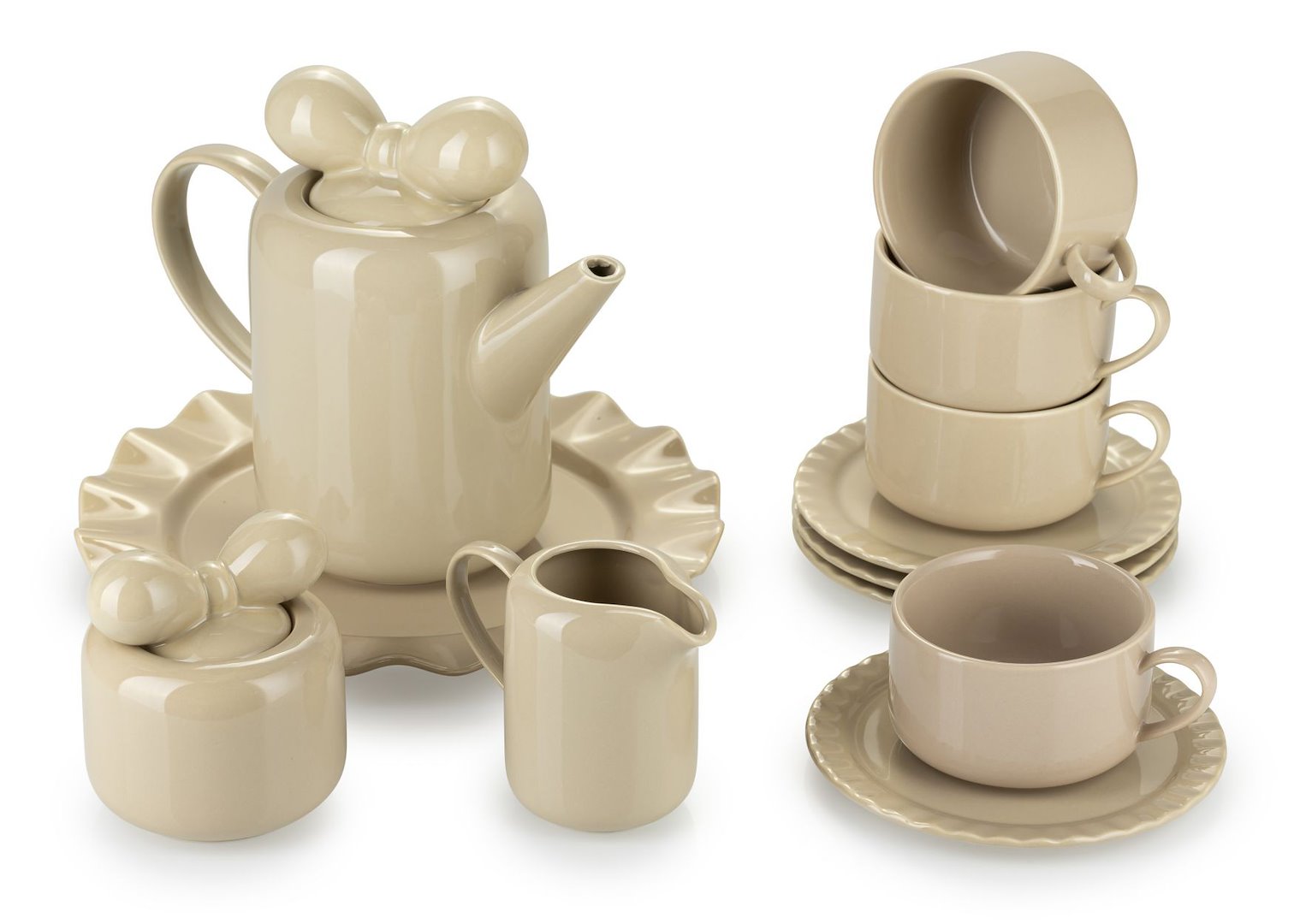 Čajový/kávový set Sofia Beige1