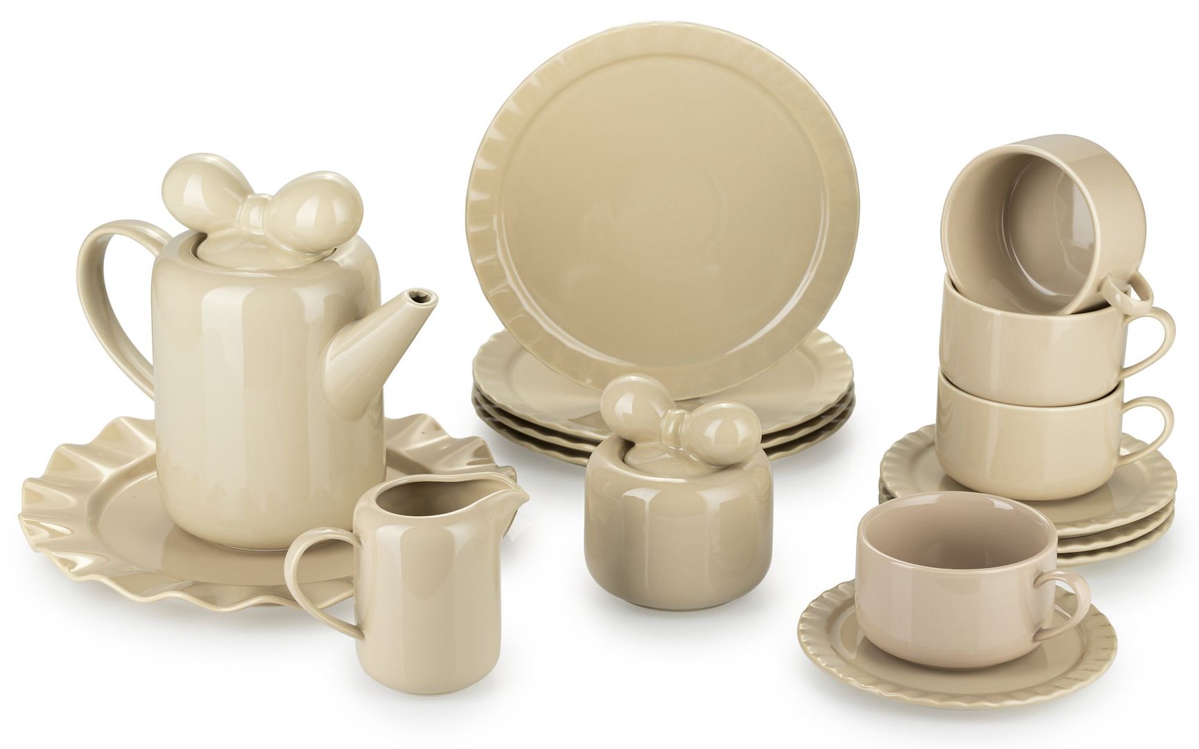 Čajový/kávový set Sofia Beige