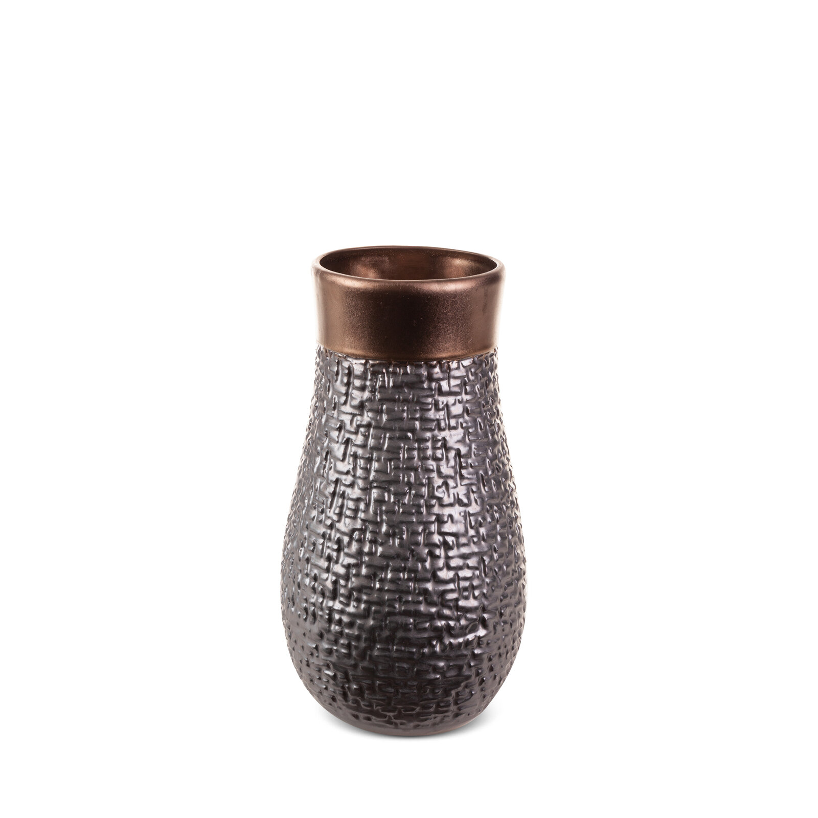KERAMICKÁ VÁZA MORENA (10) (FI) 17X32 CM HNEDÁ