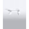 Bodové svietidlo Merida, 2x biele kovové tienidlo, (možnosť polohovania)