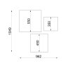 Stropné svietidlo Horus, 1x sivé plastové tienidlo, (biely plast), (25 cm)