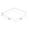 Stropné svietidlo Horus, 1x biele plastové tienidlo, (biely plast), (55 cm)
