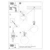Závesné svietidlo Ugo, 1x biele sklenené tienidlo, (fi 30 cm), g