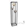 Stojacia lampa Haga Cage, 3x sklenené tienidlo v kovovom ráme (mix 3 farieb)