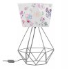 Detská stolná lampa Diamond, 1x biele textilné tienidlo so vzorom, d