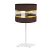 Stolná lampa Elegance, 1x textilné tienidlo (výber zo 6 farieb), (výber z 2 farieb konštrukcie), g, ln