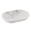 Sada kúpeľňových doplnkov Everist Marble, biela/s čiernymi prvkami