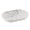 Miska na mydlo Everist Marble, biela