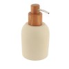 Dávkovač mydla Silvestre, béžová/s drevenými prvkami, 230 ml