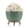 PLASTOVÝ KVETINÁČ ROSA LINEA ECO SADA 2KS 15X24,3 CM+18,3X29,2 CM ZELENÁ