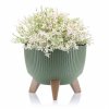 PLASTOVÝ KVETINÁČ ROSA LINEA ECO SADA 2KS 15X24,3 CM+18,3X29,2 CM ZELENÁ