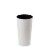 PLASTOVÝ KVETINÁČ URBANIKA ECO SADA 2KS 57X30 CM+46,6X25,5 CM BIELA