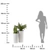 PLASTOVÝ KVETINÁČ URBANIKA ECO SADA 2KS 57X30 CM+46,6X25,5 CM BIELA