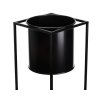 KOVOVÝ KVETINÁČ SO STOJANOM RING 100X23 CM ČIERNA
