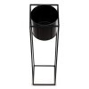 KOVOVÝ KVETINÁČ SO STOJANOM RING 100X23 CM ČIERNA