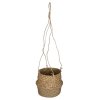 ZÁVESNÝ KVETINÁČ Z MORSKEJ TRÁVY BOHO 20X18 CM HNEDÁ