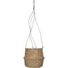 ZÁVESNÝ KVETINÁČ Z MORSKEJ TRÁVY BOHO 20X18 CM HNEDÁ