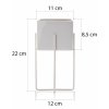KERAMICKÝ KVETINÁČ SO STOJANOM MIZU 22X12 CM BIELA