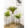 KOVOVÝ KVETINÁČ SO STOJANOM GLAM 55X20 CM BIELA/ČIERNA