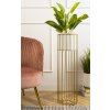 KOVOVÝ KVETINÁČ SO STOJANOM GLAM 70X20 CM BIELA/ZLATÁ
