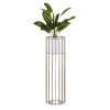 KOVOVÝ KVETINÁČ SO STOJANOM GLAM 70X20 CM BIELA/ZLATÁ