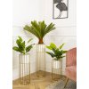 KOVOVÝ KVETINÁČ SO STOJANOM GLAM 55X20 CM BIELA/ZLATÁ