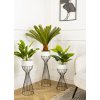 KOVOVÝ KVETINÁČ SO STOJANOM GLAM 68X20 CM BIELA/ČIERNA