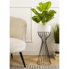 KOVOVÝ KVETINÁČ SO STOJANOM GLAM 68X20 CM BIELA/ČIERNA