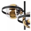 Stropné svietidlo Asturia Ring, 3x zlaté/transparentné sklenené tienidlo, B/G