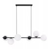 lampa sufitowa siena czarny zyrandol molekularny z bialymi kloszami gwint e14