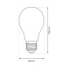 Dekoračná LED žiarovka E27 teplá 2700k 9w 1200 lm