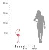 Záhradná kovová figúrka Flamingo, 70 cm, ružová