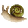 Záhradná figúrka z polyresinu Snail, 12,6 cm, zelená