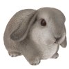 Záhradná figúrka z polyresinu Bunny, 16 cm, sivá