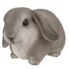 Záhradná figúrka z polyresinu Bunny, 16 cm, sivá