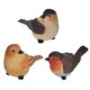 Záhradná figúrka z polystonu Little Birds, sada 3ks, 9 cm, viacfarebná