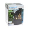 Záhradná fontána s osvetlením Budha 1, 30x21,5x18 cm, polistone, čierna