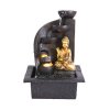 Záhradná fontána s osvetlením Budha 1, 30x21,5x18 cm, polistone, čierna